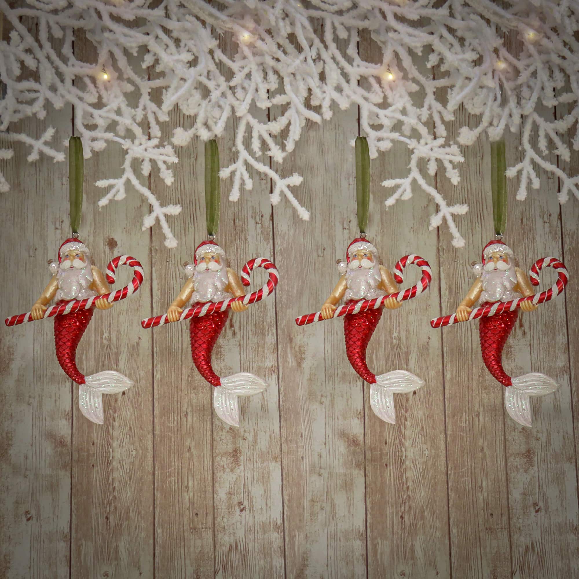 National Tree Company Santa Merman Ornaments, 4ct.